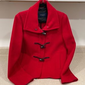 Red Burberry Wool Jacket
